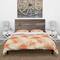 Designart 'Handdrawn Asian Flowers with Orange Watercolor' Floral Bedding Set - Duvet Cover & Shams